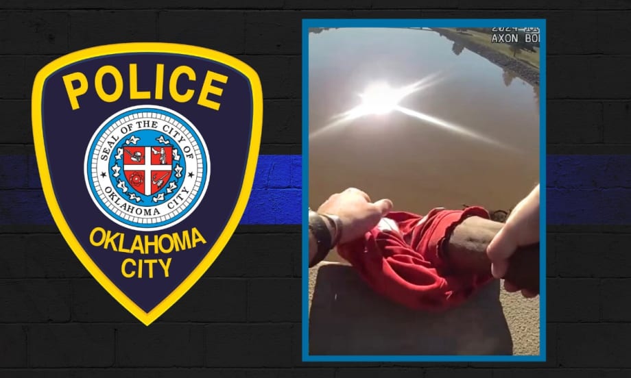 OK Officer Saves Sleeping Man Who Fell Off Bridge (Video)