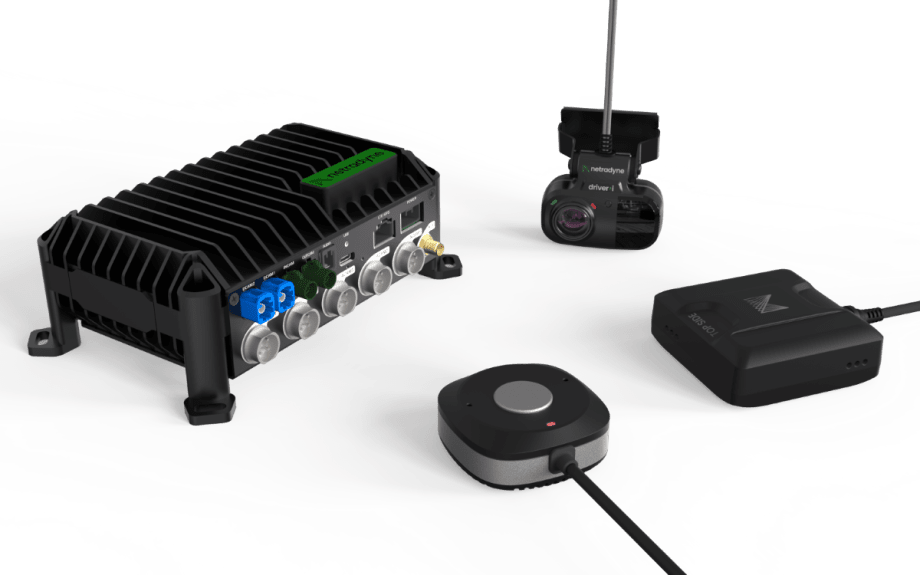 Composite image of components of Netradyne's new 360-degree safety system