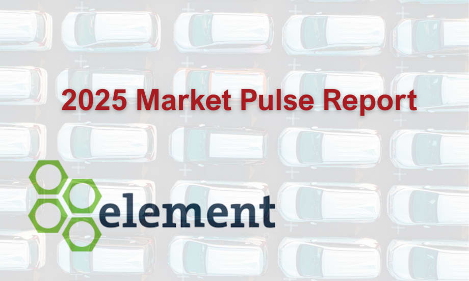 Graphic with rows of cars and text