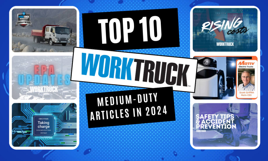 Collage of photos from Top 10 Medium-Duty Articles of 2024.