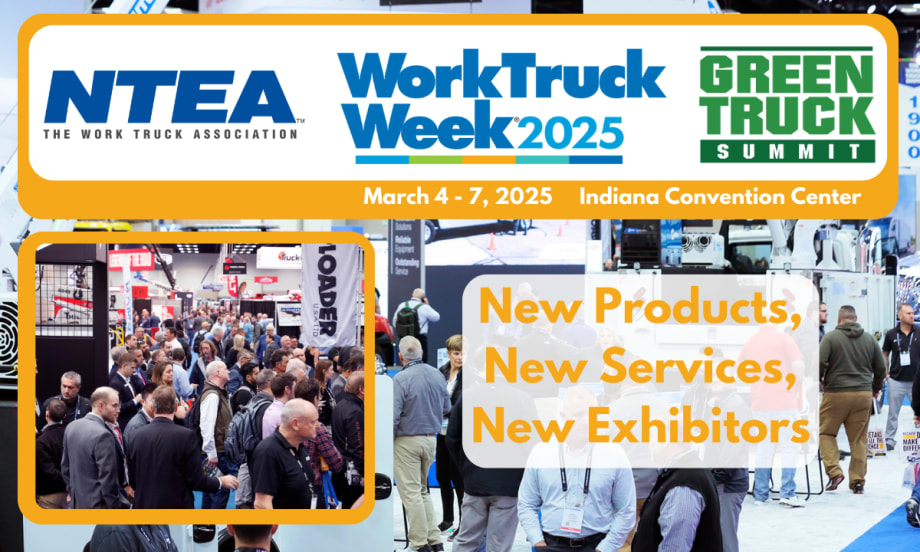 Crowd photos and logos for Work Truck Week 2025