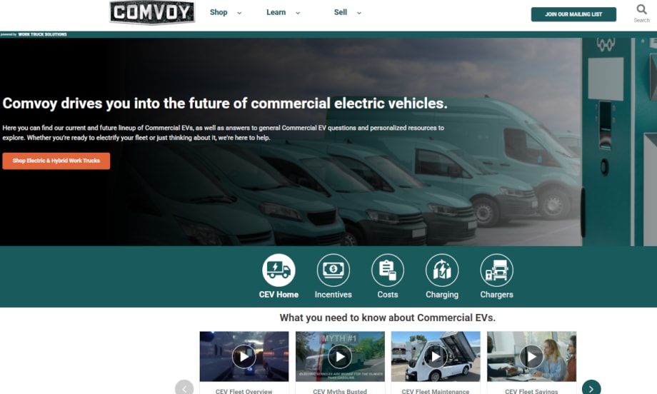 Screenshot of Comvoy.com