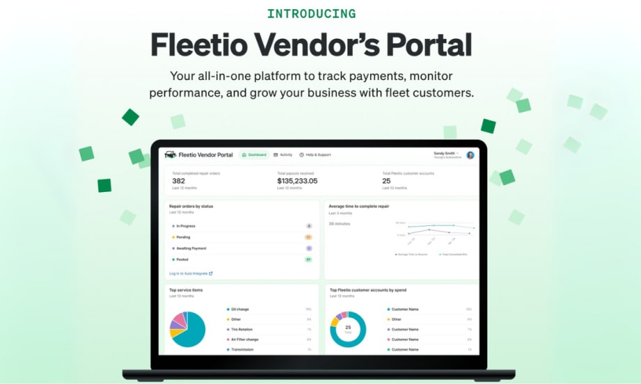 Fleetio Vendor's Portal screen shot