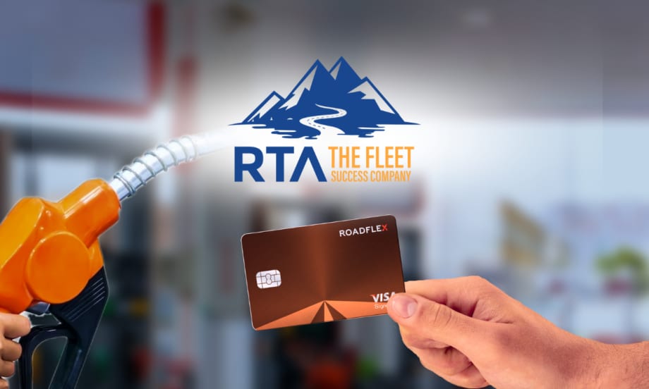 Fuel Pump with RoadFlex fuel card and RTA Fleet logo.