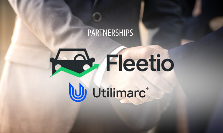 Handshake with Fleet and Utilimarc logos and Parnterships text