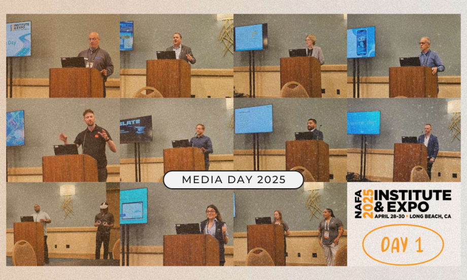 Collage of speakers at Media Day 2025