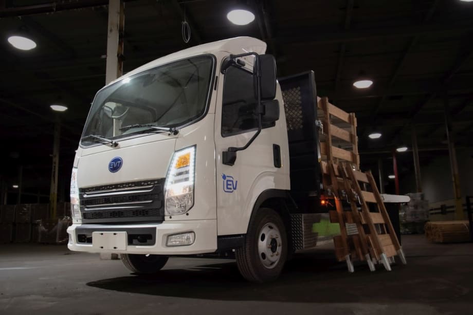 An Envirotech zero-emission work truck, part of the NJ ZIP voucher program.