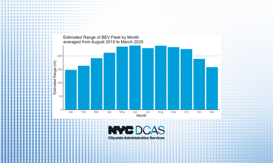 NYC DCAS logo with bold black "NYC" and black/blue "DCAS" text above the words "Citywide Administrative Services," set on a light blue gradient background with a dotted grid pattern.