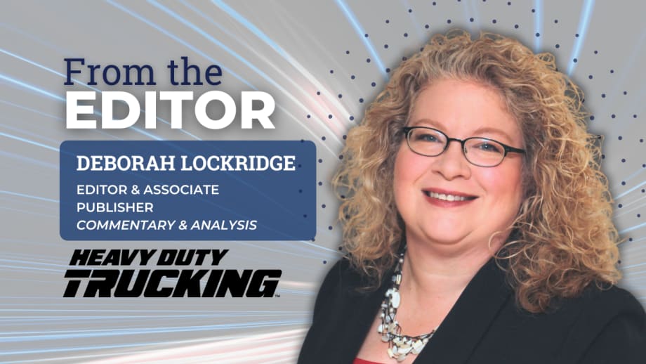 Editorial column header featuring Deborah Lockridge with a futuristic looking background