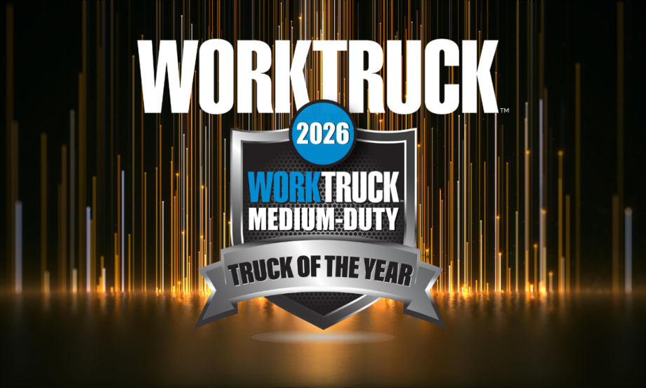 Work Truck 2026 Medium-Duty Truck of the Year logo on award background