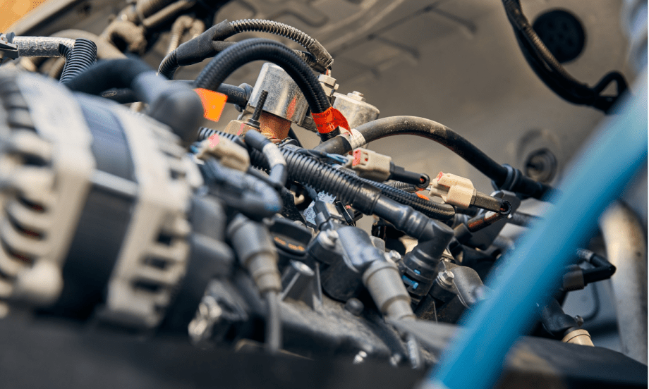 close up photo of a propane engine
