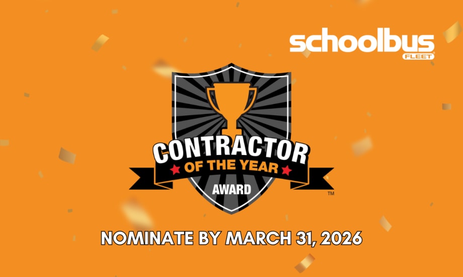the contractor of the year award logo on an orange background with confetti