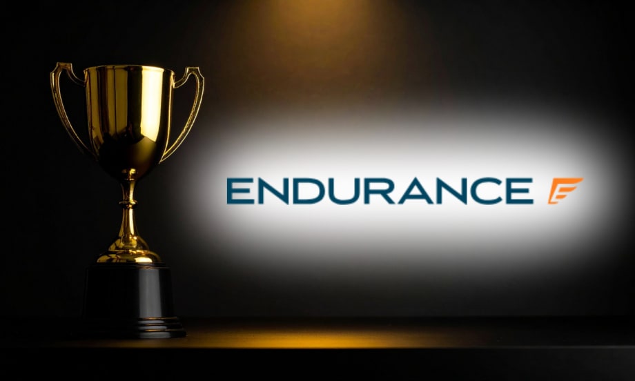 A gold trophy next to the Endurance logo on a dark background.