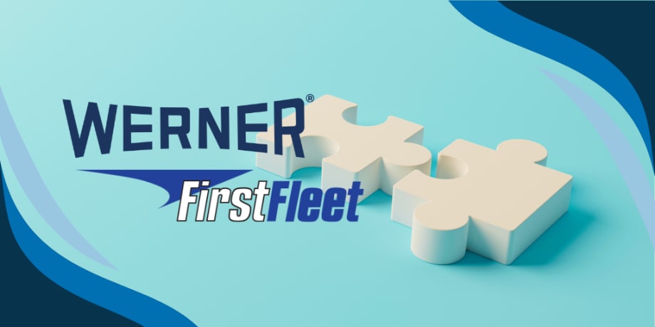 M&A illustration with Werner and FirstFleet logos