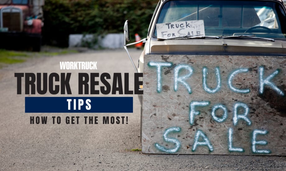 Medium-duty work truck for sale, reflecting how early spec decisions, regular maintenance, and proper remarketing help fleets maximize resale value