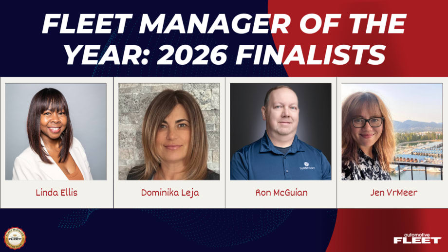A graphic with the 2026 Fleet Manager of the Year finalists