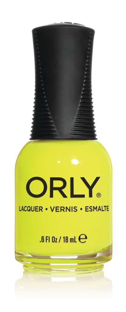 Kim Kardashian Shows Off Orly Glowstick Neon Yellow Polish