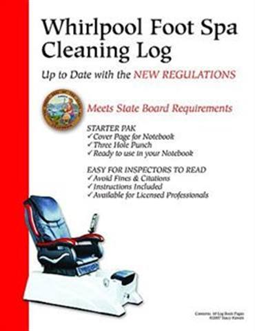 Whirlpool Footspa Cleaning Log