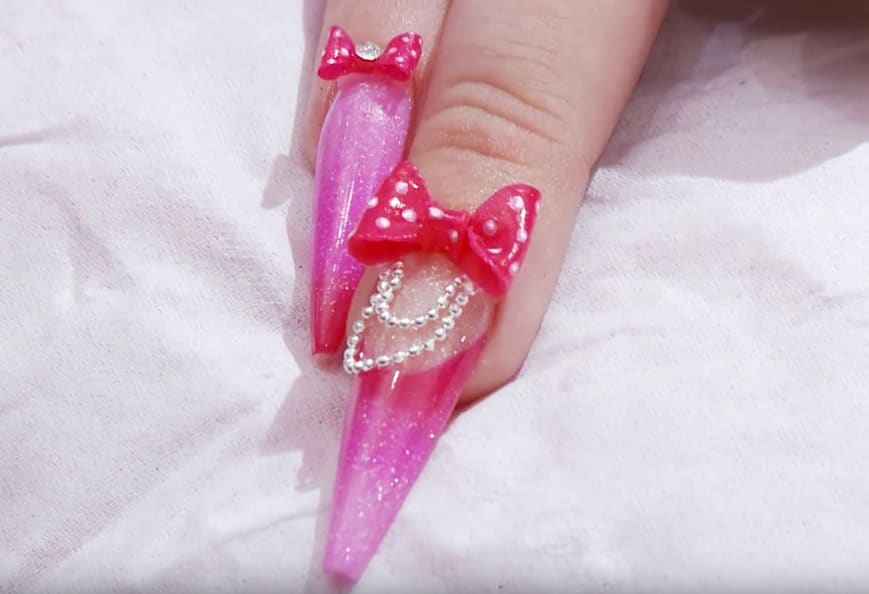 Pretty In Pink with Acrylic Bow (Part 2 of 2)