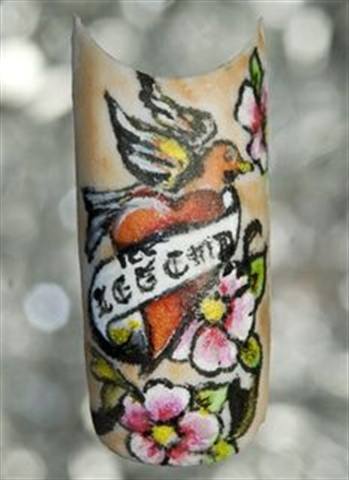 All Tatted Up -- a Tattoo Nail Art Gallery