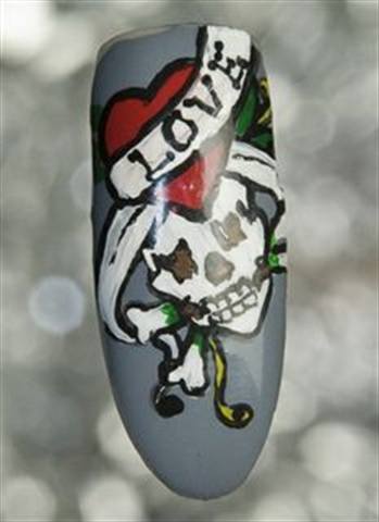 All Tatted Up -- a Tattoo Nail Art Gallery