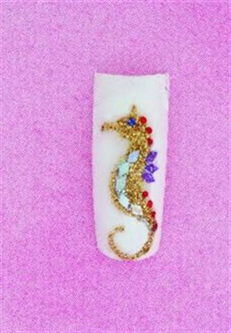 Nail Art Designs Created with Colored Gels
