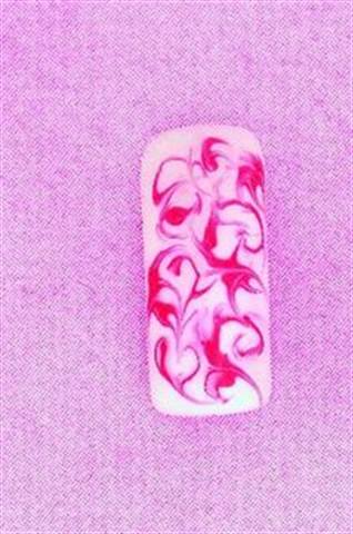 Nail Art Designs Created with Colored Gels