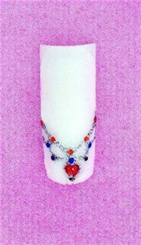 Nail Art Designs Created with Colored Gels