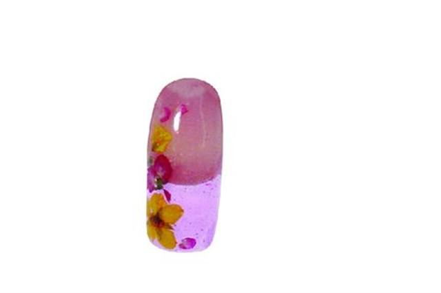 Nail Art Designs Created with Colored Gels