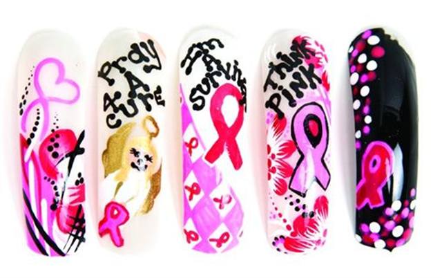 Breast Cancer Awareness Nail Designs 2009: Symbols of Strength and Hope