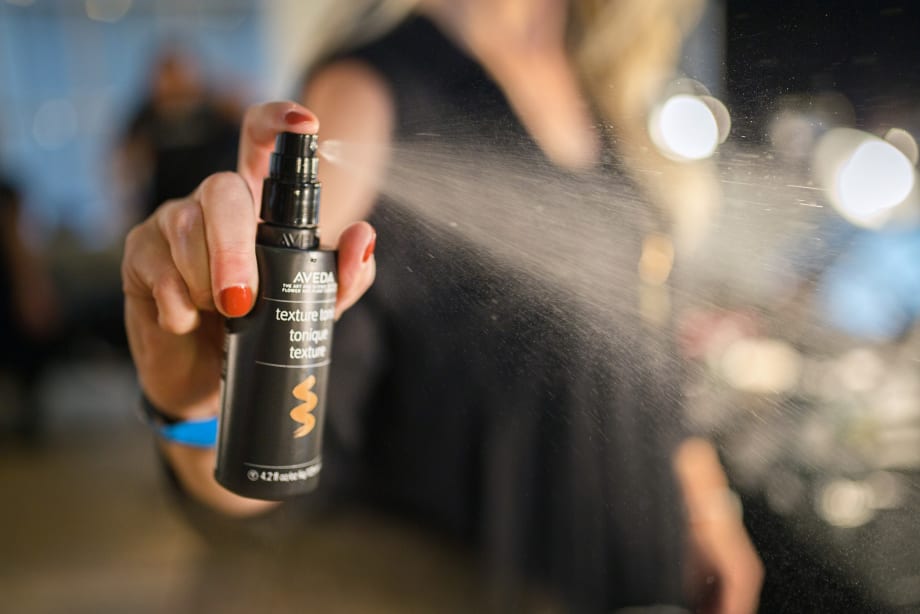 NYFW: Loose, Pulled-Back Look Using Barettes by Aveda's Frank Rizzieri for Tibi SS '19