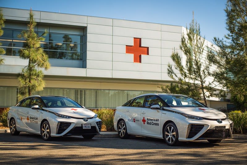 Red Cross Receives Toyota Hydrogen Fuel Cell Electric Cars