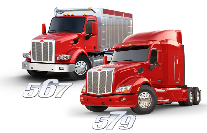 Peterbilt Offers Lighter Steer Axle/Suspension, Safety Tech on 579 and 567