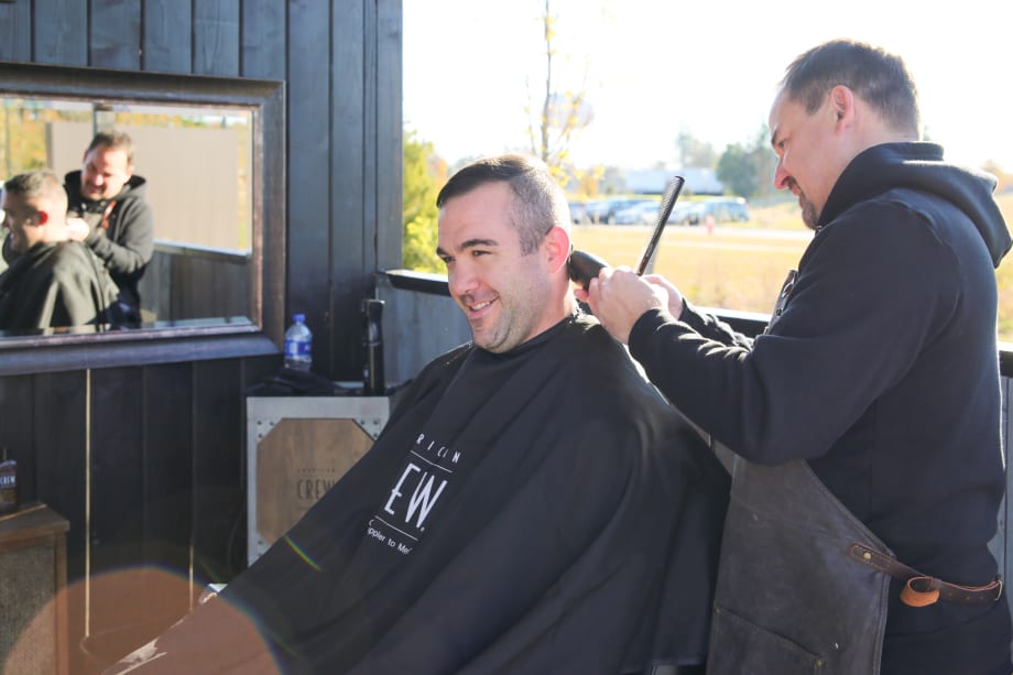 American Crew Honors Veterans at Military Base for Veteran's Day