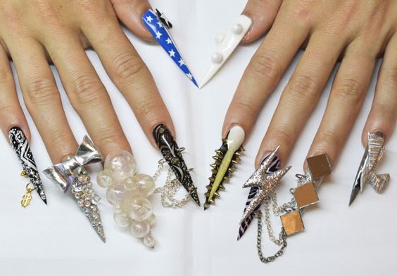 Lady Gaga Bubble Nails