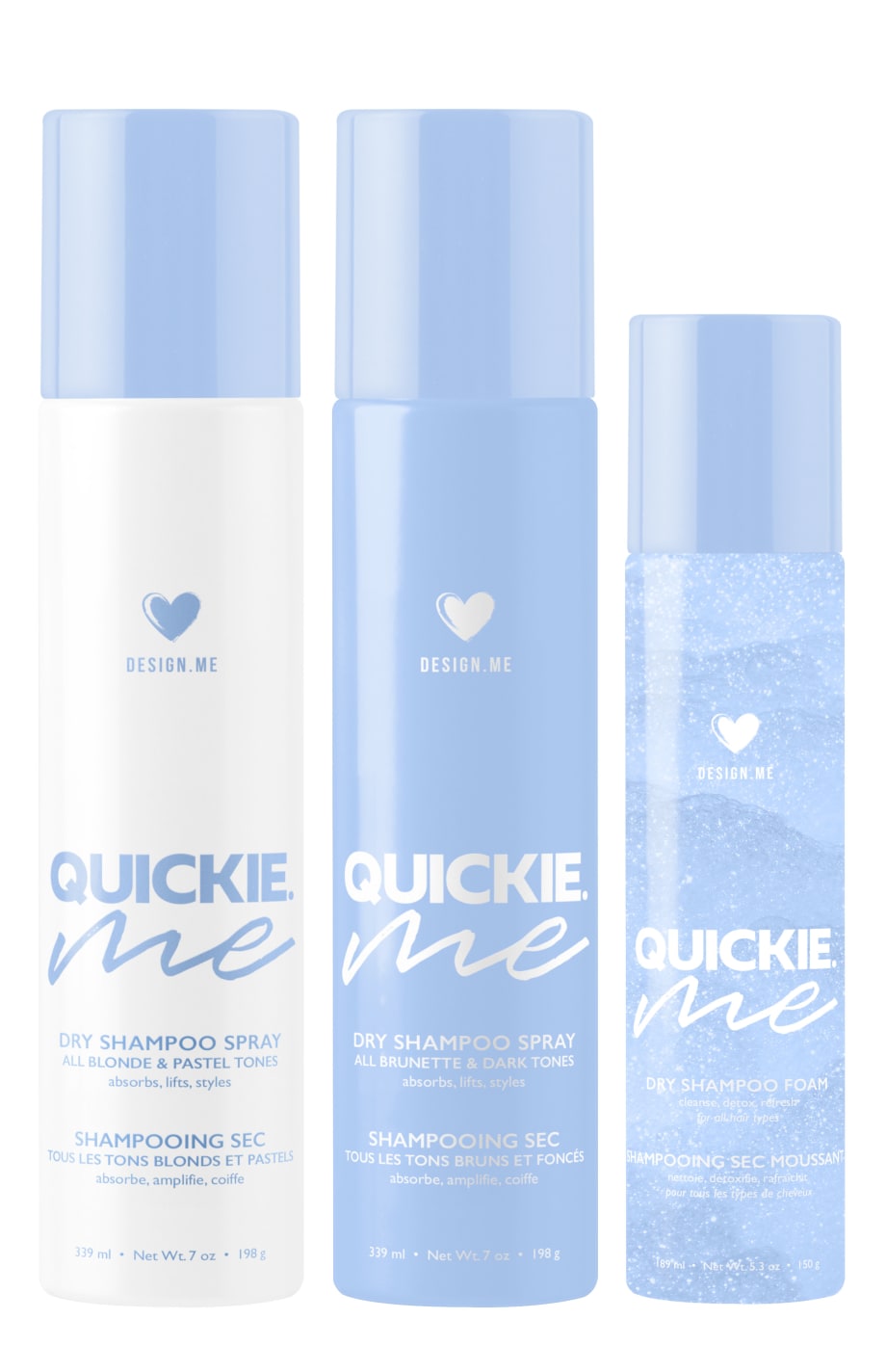 Design.Me Launches Quickie.Me Dry Shampoo Collection
