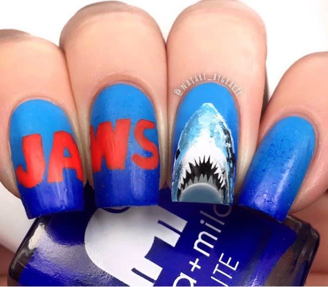 12 Fierce Shark Week Nail Art Designs