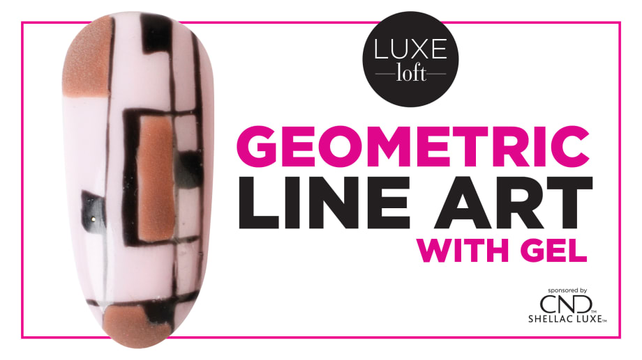 How to Create Geometric Line Nail Art Using Gel