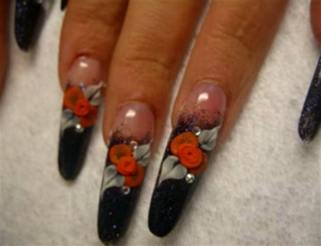 3D Nail Art on Stiletto Nails