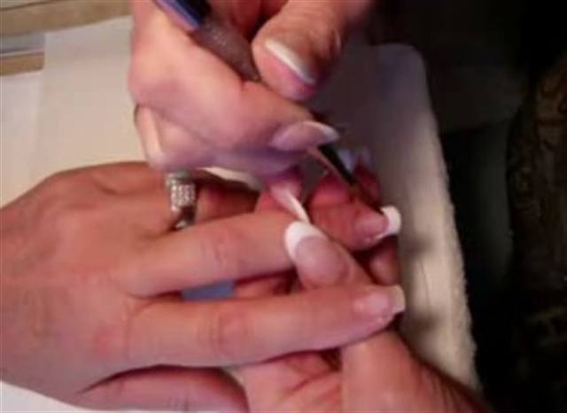 Sculptured Acrylic Pink-and-Whites With Backfill and Rebalance by Lynn Lammers