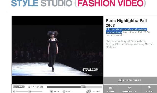 PARIS FALL FASHION WEEK 2008