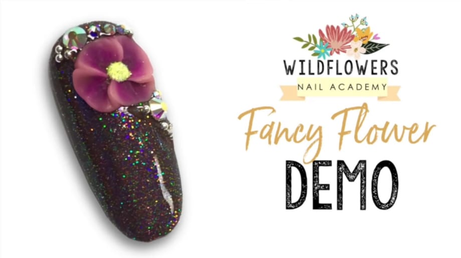 Wildflowers Fancy Flower Nail Art Demo