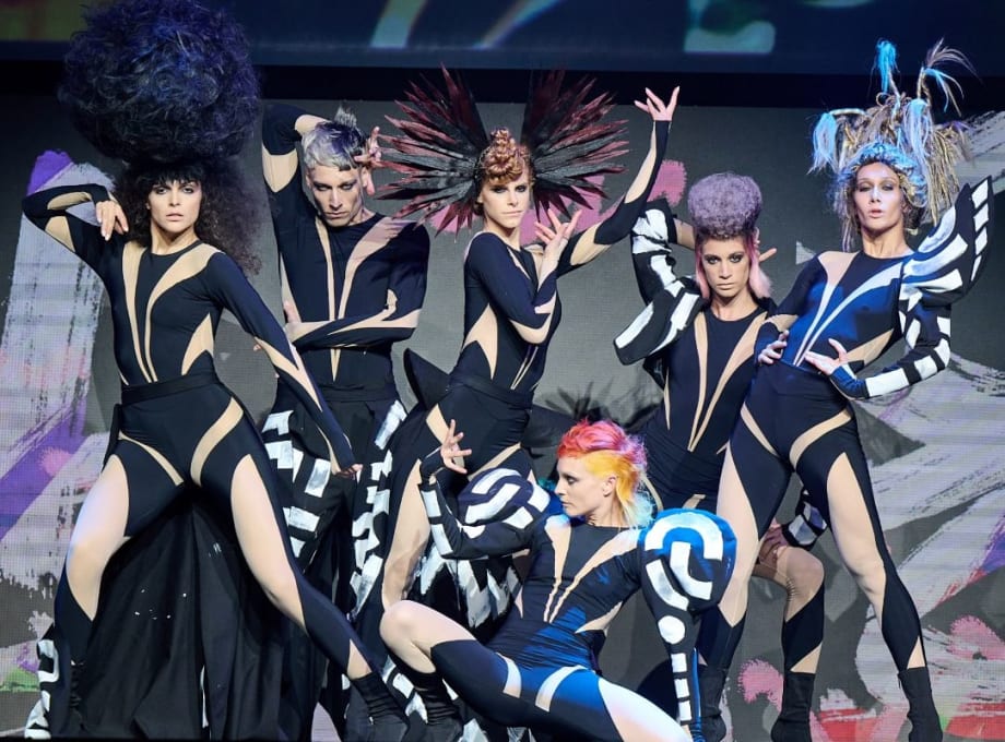 Models on stage for the Alternative Hair Show