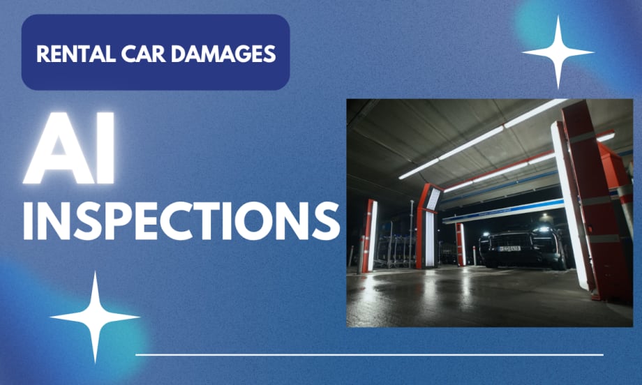An AI-imaging tunnel instantly scans a car for damages at Wenn's location in Lithuania.