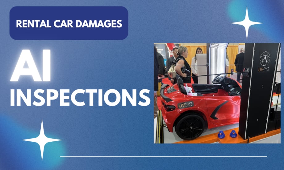 AI Inspections title graphic with a photo of a large toy car going through an AI inspection arch.