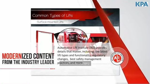 ALI Introduces Online Vehicle Lift Safety Training