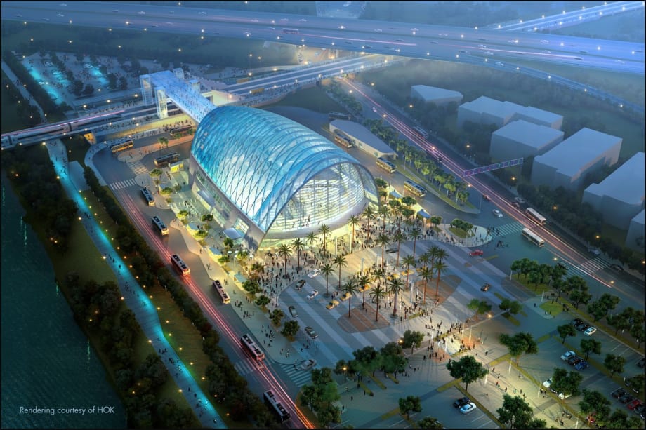Tour of the futuristic roof on Calif.'s high-speed rail station