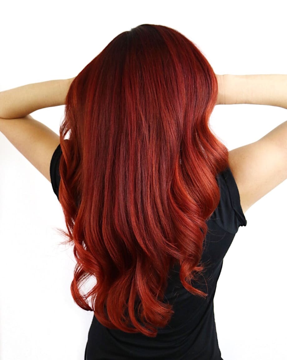 HOW-TO: All Over Crimson Subtle Color Melt Hair Color