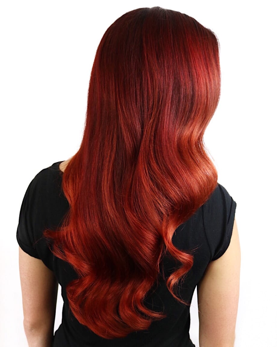 HOW-TO: All Over Crimson Subtle Color Melt Hair Color