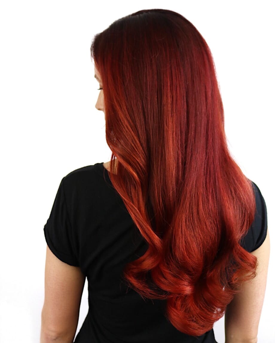 HOW-TO: All Over Crimson Subtle Color Melt Hair Color